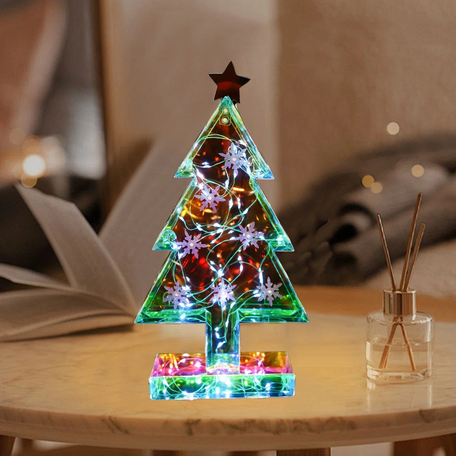 Festive Holiday Illumination Display Setup Arrangement